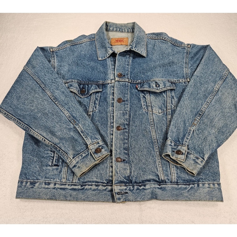 Levi's Vintage 1980s USA Made Denim Jean Jacket Trucker Men's Large